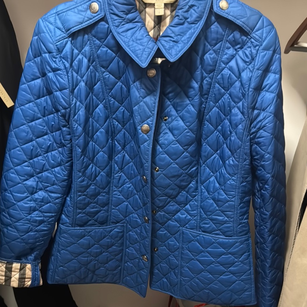 Burberry Royal Blue Quilted Puffer Jacket